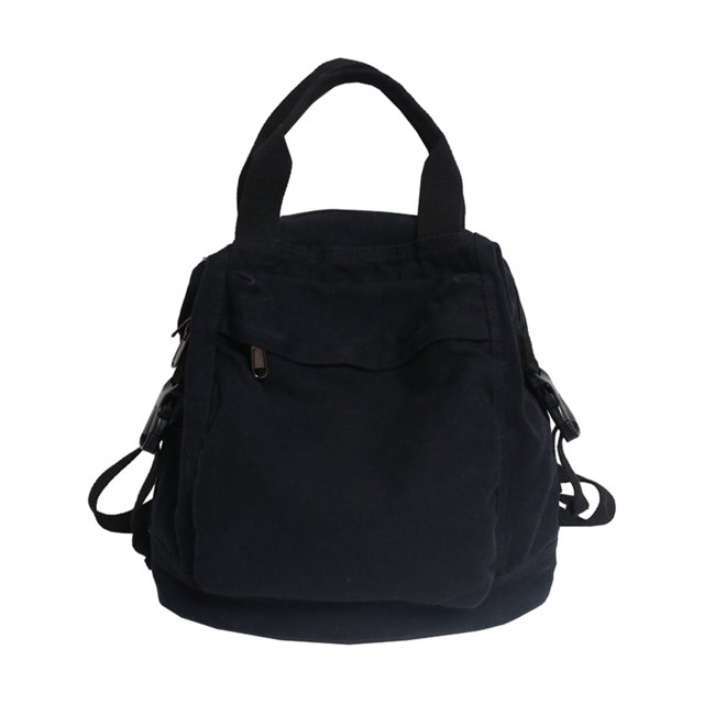 Jumpingount De Lona Duradera Para Estudiantes - Escolar Resistente A Los Arañazos Y Al Desgaste Bolsa Para Computadora Portátil Universidad Mochilas Negro