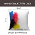 thumbnail image 2 of LALILO Throw Pillow Covers Digital Art Black Blue Bright Chalk Cushion Cover 18" x 18", 2 Pack, 2 of 6