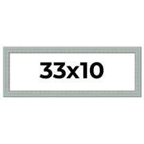 33x10 Frame Blue Teal Distressed Solid Wood Picture Frame | 1.625 Inch Moulding Width | Sonoma Blue