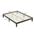 thumbnail image 2 of Ktaxon 12" Deluxe Wood Platform Bed Frame, Queen Bed Frame, Mattress Foundation, Antique Espresso Finish, Queen, 2 of 7