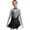 Gray&Black, variant on Kids Girls Figure Skating Gymnastics Dance Dress Competition Performance Long Sleeve Mesh Patchwork Leotard Blue 12