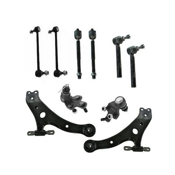 Front Control Arm Ball Joint Tie Rod and Sway Bar Link Kit 10 Piece - Compatible with 2007 - 2008 RX350