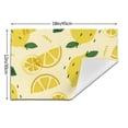 thumbnail image 3 of LNWH Yellow Cartoon Lemon Pattern Placemats, 1 PCS Heat Resistant Washable PVC Table Mats, 18"x12", 3 of 6