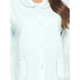thumbnail image 4 of Casual Nights Women's Soft Bed Jacket, Button Front Long Sleeve Sleep Top with Pockets, 4 of 5