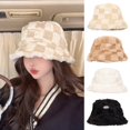 thumbnail image 2 of Winter Hat Thick Soft Furry Plush Patchwork Color Matching Windproof Cold Resistant Outdoor Skiing Cycling Fisherman Hat Basin Cap, 2 of 10