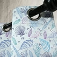 thumbnail image 3 of Ambesonne Nautical Grommet Curtain, Seashells Bubble Ocean, 50" x 96", Indigo Pale Blue Purple, 3 of 6