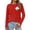 A1-Red949, variant on XIAONU Maple Leaf Heart Print Womens Long Sleeve Shirt Crew Neck Casual Basic Tee