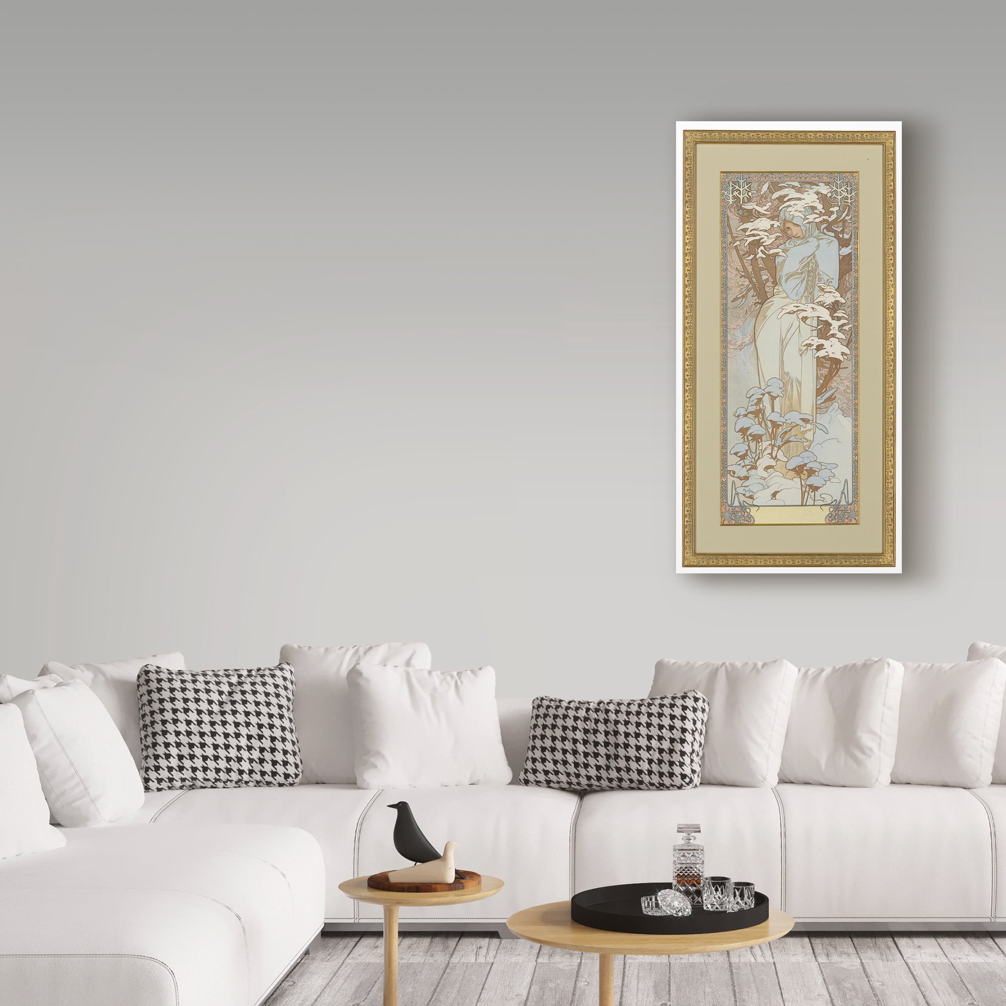 Trademark Fine Art 'Four Seasons: Winter, 1900' Canvas Art by Alphonse Marie Mucha