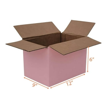 UCANPACK Pink Color Shipping Boxes (Kraft Inside) 12x9x6 Inches - 25 Pack Pink Extra Large Shipping Boxes - 12x9x6 Shipping Boxes for Small Business, Custom Shipping Boxes - Made in USA