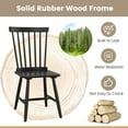 thumbnail image 6 of Costway Windsor Dining Chairs Set of 2 Armless Spindle Back Solid Rubber Wood Black, 6 of 9