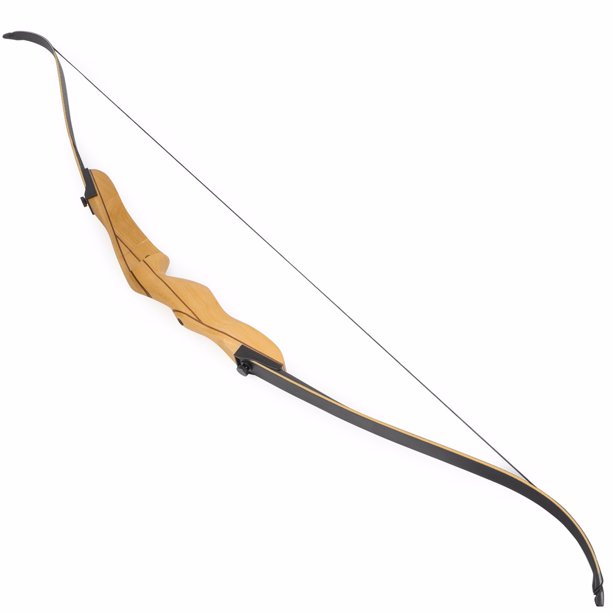 XtremepowerUS Recurve Bow 68" Hunting Archery Longbow Beginner for Adults or Kids, Wooden and