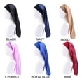 thumbnail image 6 of Skymirror Hair Bonnet Wide Pure Color Imitation Silk Women Shower Hat for Hair Salon, 6 of 8