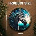 thumbnail image 2 of Horse Ornament, Christmas Decoration, Holiday Present Idea, Heirloom Keepsake, Round Ceramic, Bauble Present, Horse - Christmas Ornament - Holiday Tree Decoration - Ceramic Keepsake..., 2 of 5
