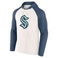 thumbnail image 2 of Men's Fanatics White Seattle Kraken Vintage Winger Pullover Hoodie, 2 of 3