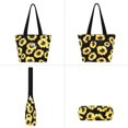 thumbnail image 6 of HAWEE Sunflower Tote Bag with Zipper for Women Inside Mesh Pocket Heavy Duty Casual Cloth Shoulder Handbag Outdoors, Sunflower, 6 of 7