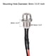 thumbnail image 3 of Uxcell AC/DC 24V 8mm Panel Mount LED Indicator Light Red Yellow Blue Green White 5Pcs, 3 of 5