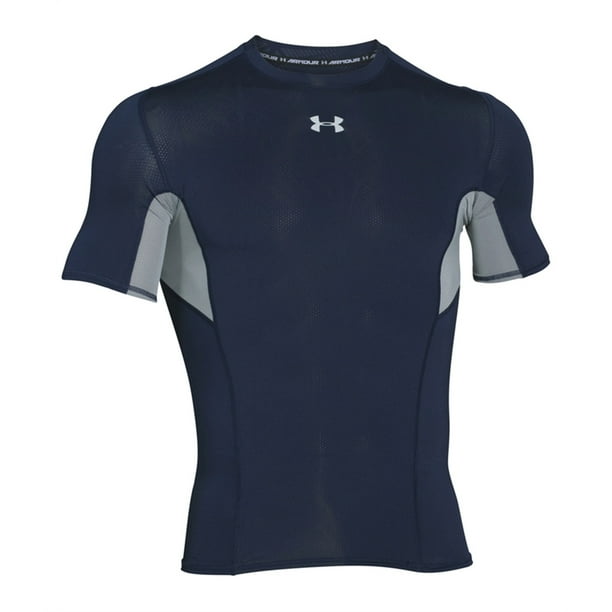 Under Armour Camiseta basica de compresion HeatGear para hombre azul grande Under Armour Camiseta basica Walmart en linea
