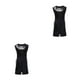 thumbnail image 2 of Jumpingount Chaqueta de cuello Chaleco de retales de cuero medieval con cordones sin mangas Traje de cosplay Top Punk Rock Chaleco largo XL, Negro 2piezas, 2 of 6
