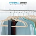 thumbnail image 2 of MODANU Velvet Hangers, 5 Pack Nonslip Clothes Hangers Heavy Duty 360 Swivel Hanger Hook Ultra Thin Clothes Racks Perfect for Space Saving (Beige), 2 of 6