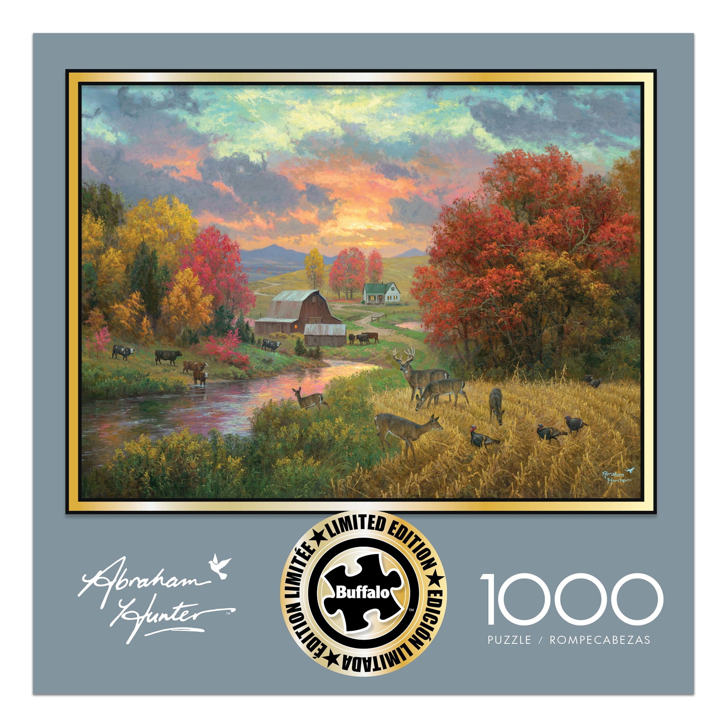 Buffalo Games Abraham Hunter 1000-Piece Interlocking 26.75 x 19.75-Inch Jigsaw Puzzle Assortment for Adults Ages 14+ (Styles May Vary)
