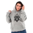 thumbnail image 4 of Triangle Eye Star Symbolic Spirit Unisex Plus Fleece Graphic Hoodie Brisco Brands 4X, 4 of 5