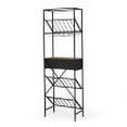 thumbnail image 5 of 71" Tall Wine Rack Freestanding Floor, Industrial Bar Cabinet w/Drawer, Glass Holder, and Wine Rack, 5 of 9
