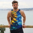 thumbnail image 6 of Gukieu Sunflower Starry Night Vibes Print Men's Quick Dry Fitness Vest, Round Neck Sleeveless Fitness Bodybuilding Top-4X-Large, 6 of 7