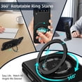 thumbnail image 3 of Magnetic Case for Samsung Galaxy Z Flip 3 Case with Kickstand & Ring Holder, [Compatible with MagSafe Charging] Slim Ultra PC Back Scratch-Resistant Military Grade Shockproof Case,Black, 3 of 14