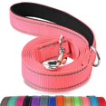 thumbnail image 1 of Reflective Nylon Striped Dog Leash - Quick Release Breakaway - 120-300 cm Length for All Dogs, 1 of 6