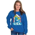 thumbnail image 3 of Smurfette Cartoon American Cutie USA Women Crewneck Sweatshirt Brisco Brands S, 3 of 6