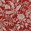 Cotton Duck Botanical Positive Fabric, per Yard
