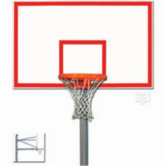 Gared Sports PK6051 5.59 in. O.D. 1272B 7550 Goal Front Mount Adjustable Straight Post Backboard