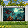 thumbnail image 4 of Haunted House Banner Spider Halloween Banner Scary Pumpkin Design for Halloween Decoration Spooky Party Event, 4 of 9