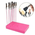 thumbnail image 1 of Soporte de soporte de pintura de 10X Pintura Herramientas de modelado Base Sticks para manualidades de tarjetas Memo de modelado de pasatiempos Rosa y 10 clips, 1 of 10
