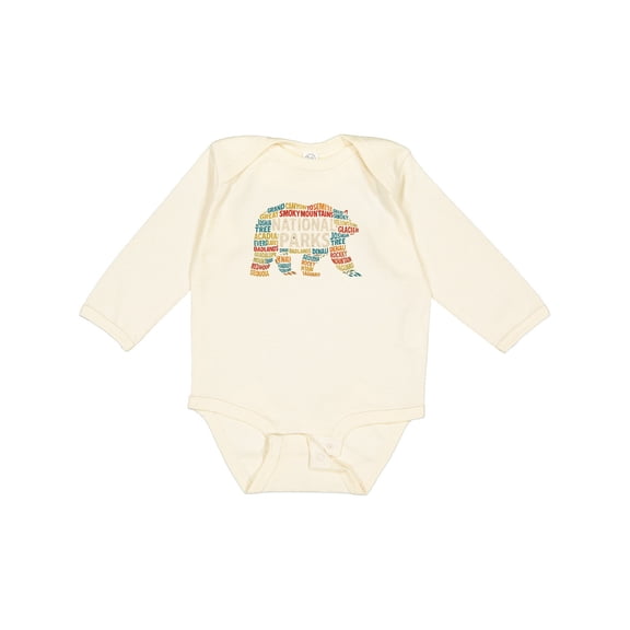 Inktastic National Parks Bear Silhouette Boys or Girls Long Sleeve Baby Bodysuit