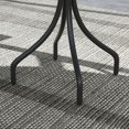 thumbnail image 3 of Yardi Yarda 26" Round Patio Table, Outdoor Side Table with Steel Frame and Slat Tabletop for Garden, Backyard, Distressed Gray, 3 of 11