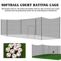 Foxnovo Outdoor Batting Cage Net Black Sturdy Material for All Levels
