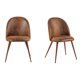 thumbnail image 1 of HOMYLIN Juego de 2 Sillas, Vintage Sillas Suede para Comedor cocina Sala Salón,Marron, 1 of 5