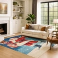 thumbnail image 7 of Addison Rugs Mayfield Premium Machine Washable Transitional Holiday Santa Blue Rectangle Rug, 3' x 5', 7 of 7