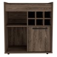 thumbnail image 1 of TUHOME Lyon Armoire de Bar - Noyer Foncé - Bois Manufacturé - pour Salon, 1 of 7