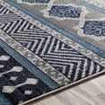 thumbnail image 4 of Monte Carlo MNC-2328 6'7" x 9' Rug Sky Blue/Navy/Charcoal/Light Gray/White, 4 of 4