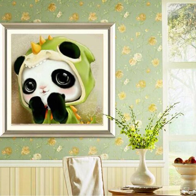 Cuadros Decorativos 5D diamante bebé Panda pintura bordado DIY punto de cruz decoración del hogar Sywqhk Nuevos Originales