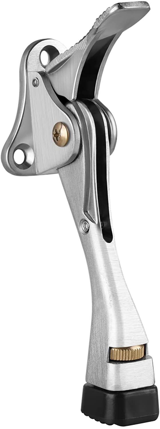 Door Stopper, Kickdown Door Stop with One Touch Adjustable Height and