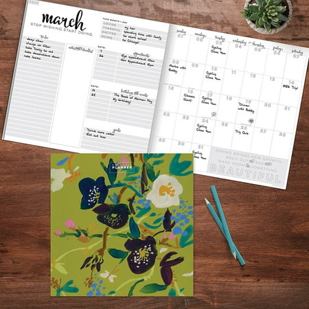 2020 Flowers Best Life Large Monthly Planner (Best Paper Plane Design)