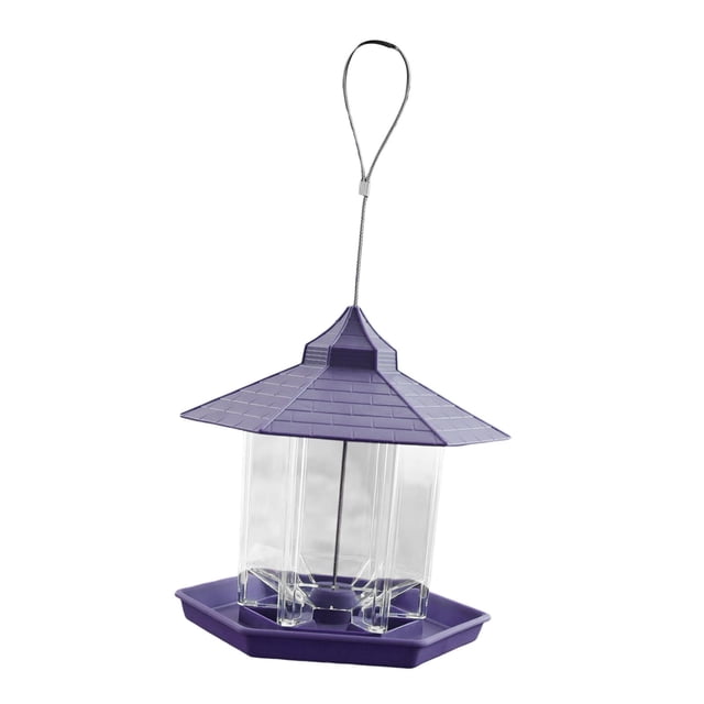 Comedero para pájaros colgante Salvador alimentador automático para colibríes fácil de limpiar y llenar gris