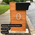 thumbnail image 4 of MSH Modern Stainless Hardware 6 Inch Stainless Steel House Number 0, 4 of 5