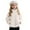 Beige, variant on Girls Fleece Jacket Fuzzy Zip Up Outwear Coat Warm Fall Winter Coat Teddy Coat Hooded with Pockets Navy 7-8Y