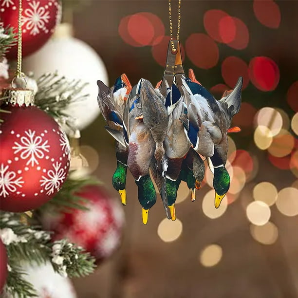 Ahuuen Pendentif Canard Résine Noël – Ornement 3D Canard Mignon Pour Sapin Ou Décoration
