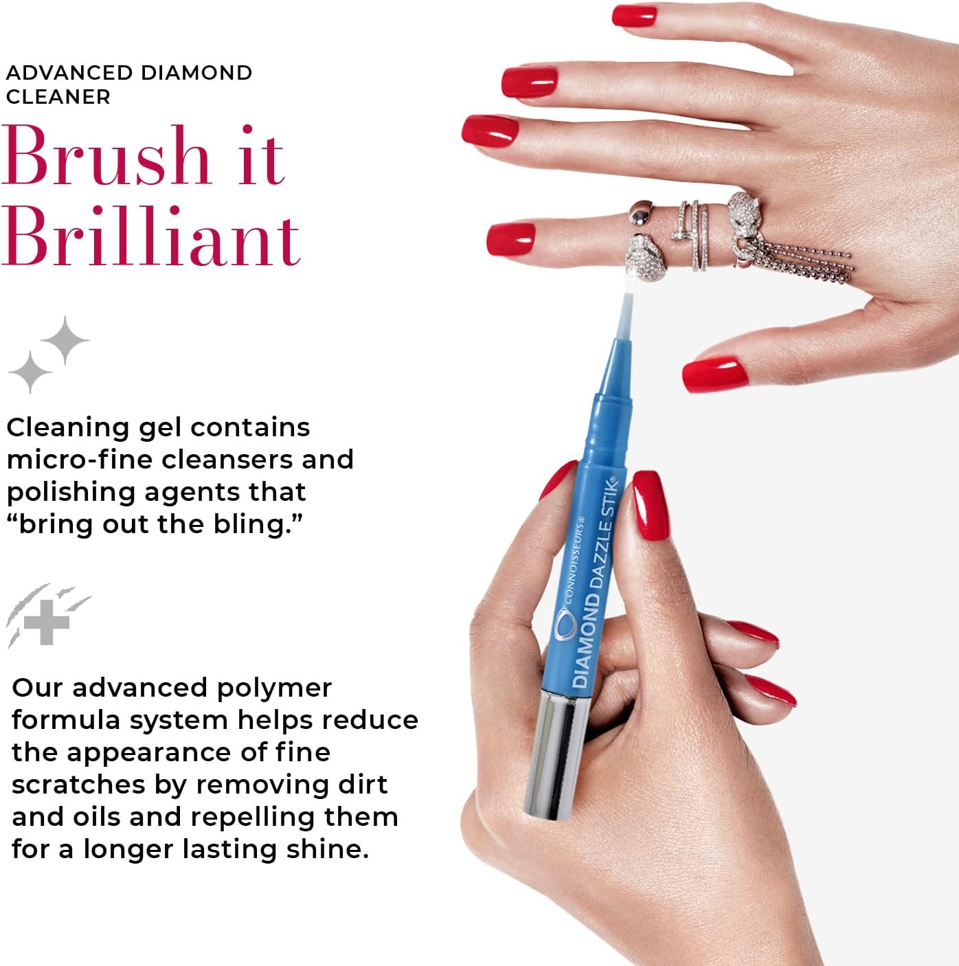 CONNOISSEURS Diamond Dazzle Stik - Portable Diamond Cleaner for Rings and Other Jewelry - Bring Out The Sparkle in Your Diamonds and Precious Stones Dazzle Stik (3 pack) - image 3 of 7