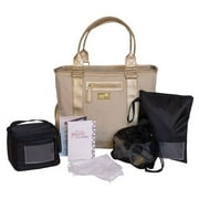 jay elle by J.L. Childress Breast Pump Bag and 6-Piece Set including Breastmilk Cooler, Wet Bag, Organization Bags and Cloth, Natural